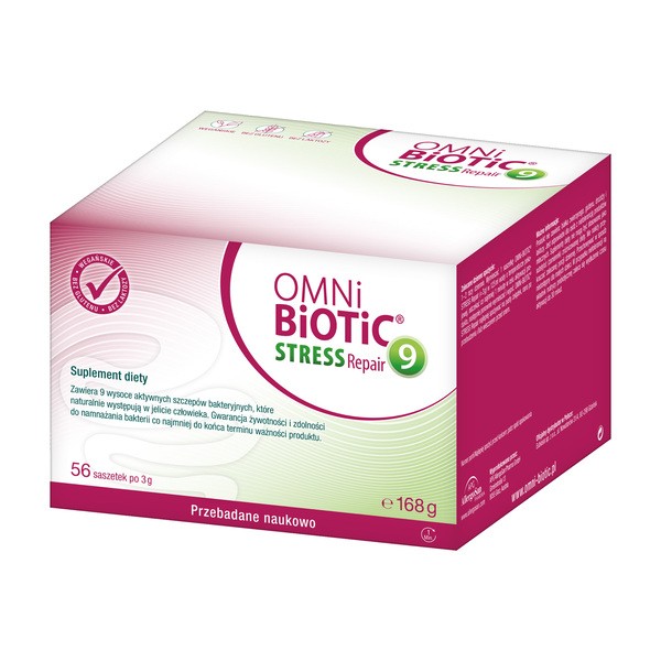 Omni Biotic Stress Repair 9, saszetki z proszkiem, 3 g x 56 szt.