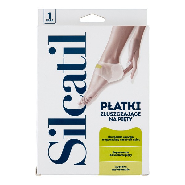 Silcatil, płatki złuszczające na pięty, 1 para