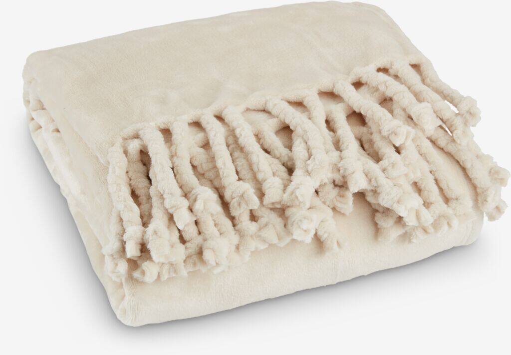 BONDEROSE Fleece tæppe BONDEROSE 130x170 Beige