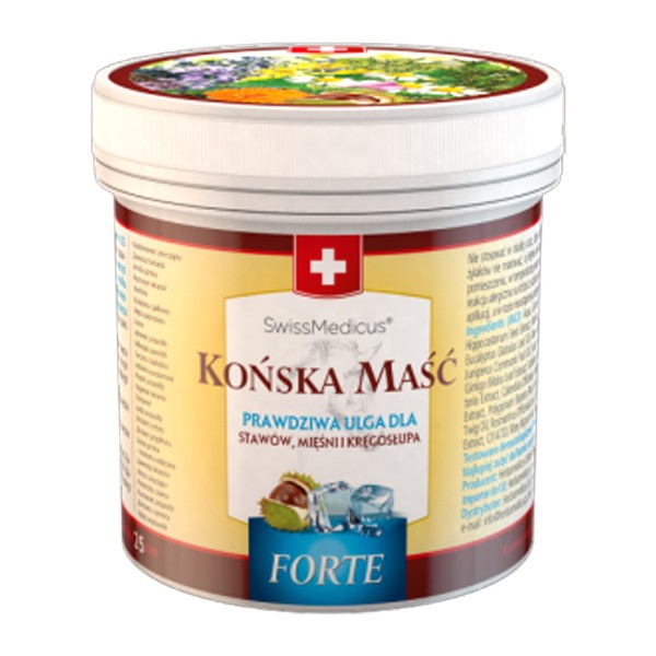 SwissMedicus, szwajcarska maść końska Forte, chłodząca, 250 ml