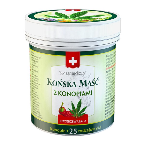 Herbamedicus, końska maść rozgrzewająca z konopiami, 250 ml