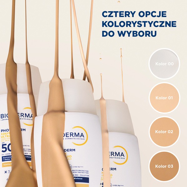 Bioderma Photoderm XDefense Ultra, ochronny ultralekki fluid SPF 50+, odcień 02, 40 ml