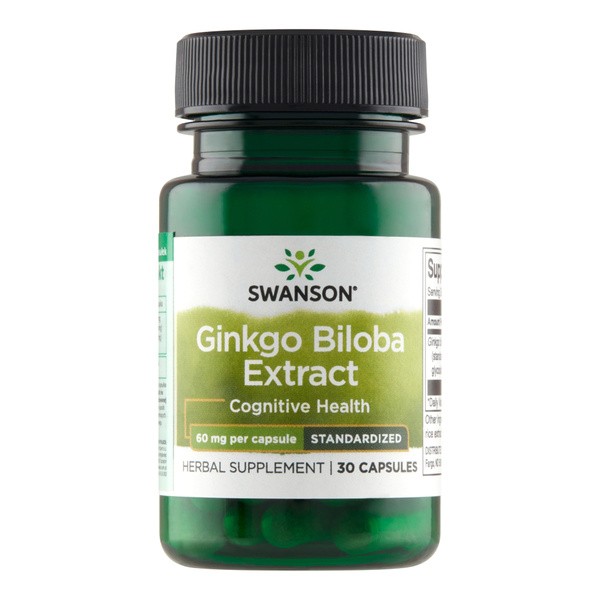 Swanson Ginkgo Biloba, 60 mg, kapsułki, 30 szt.