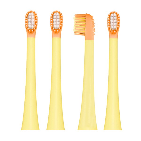 Vitammy Little Dino, końcówki do szczoteczki, yellow, 4 szt.