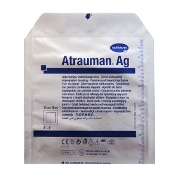 Atrauman Ag, opatrunek z maścią,10 cm x 10 cm, 1 szt.