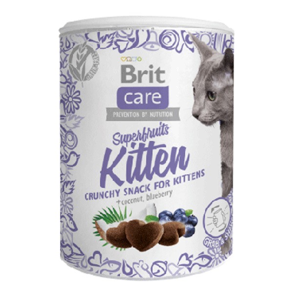Brit Care Cat Snack Superfruits Kitten, przysmak dla kociąt, 100 g