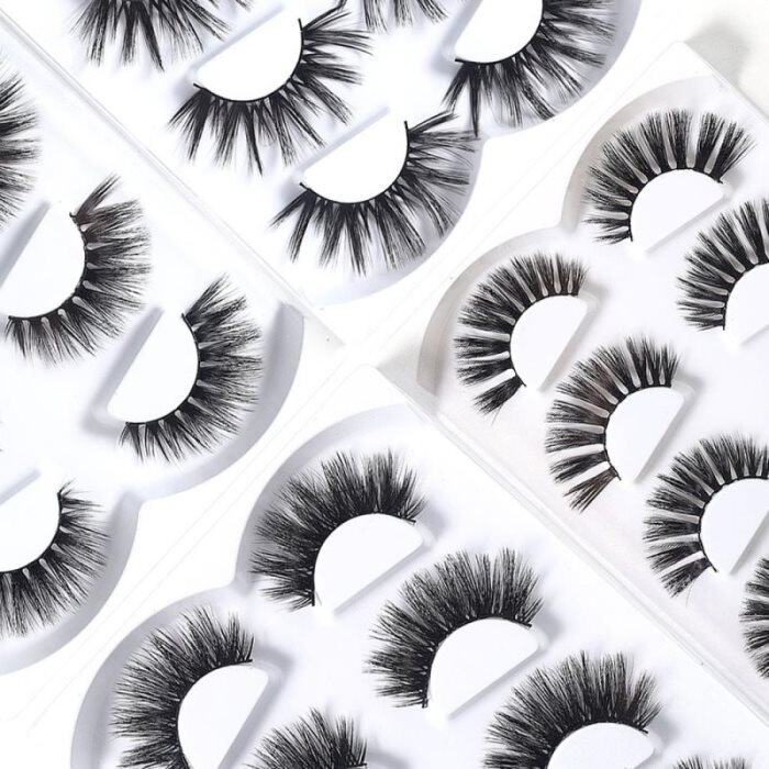 4 Paar 3D-kunstnertswimpers (25 mm) – Luchtig, natuurlijk, lang en vol – Voor make-up en extensions