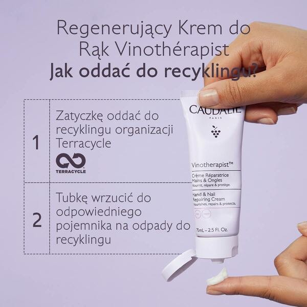 Caudalie Vinotherapist, regenerujący krem do rąk i paznokci, 75 ml