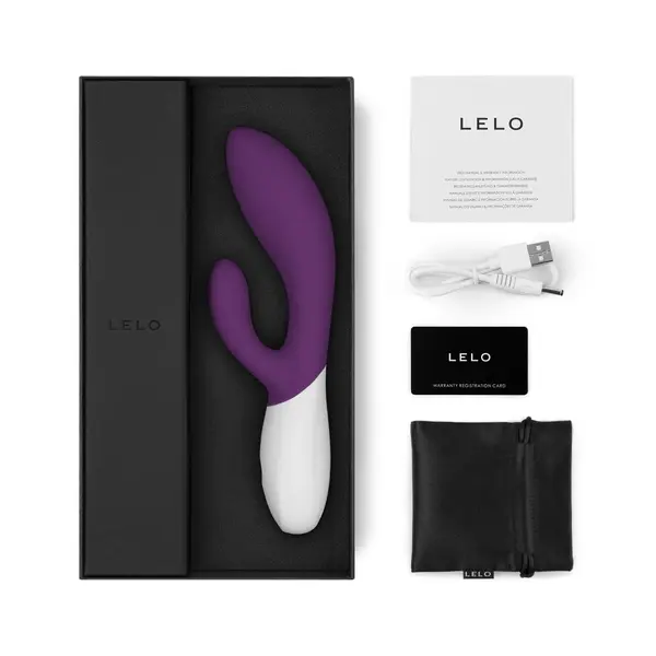 Lelo Ina Wave 2 Plum, wibrator króliczek, 1 szt.
