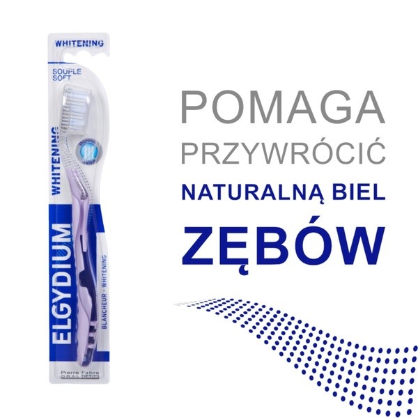 Elgydium Whitening, szczoteczka do zębów, średnia, 1 szt.