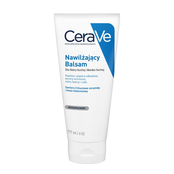 CeraVe, nawilżający balsam z ceramidami dla skóry suchej i bardzo suchej, 177 ml