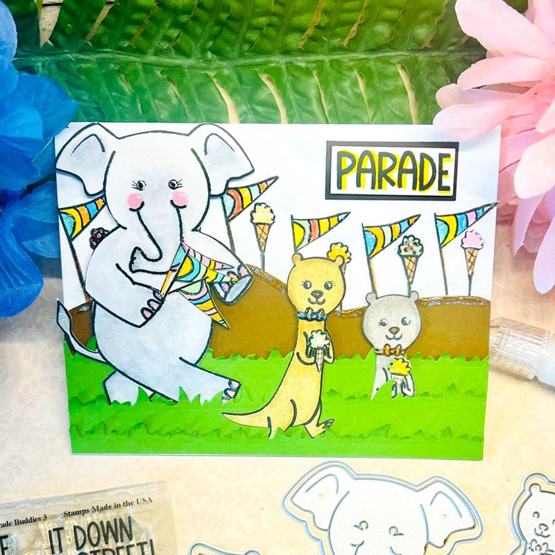Parade Buddies 3 Clear Stamp Set