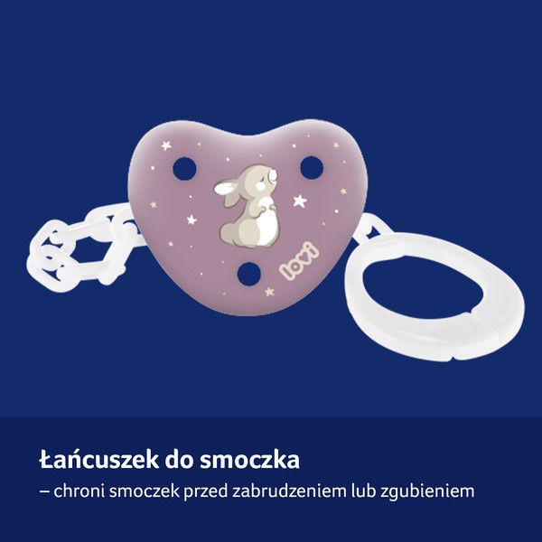 Canpol Lovi, łańcuszek do smoczka Night&Day Girl, 1 szt.