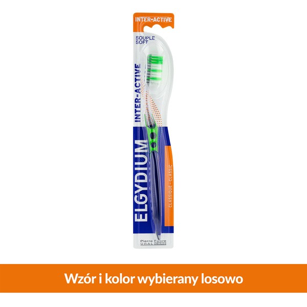 Elgydium Inter-active, szczoteczka do zębów, miękka, 1 szt.