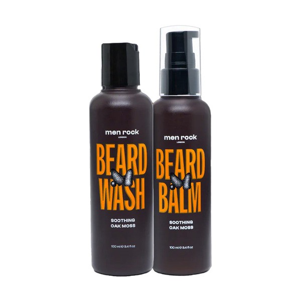 Men Rock Duo Soothing Oak Moss Beard Kit, zestaw do pielęgnacji brody, 1 szt.