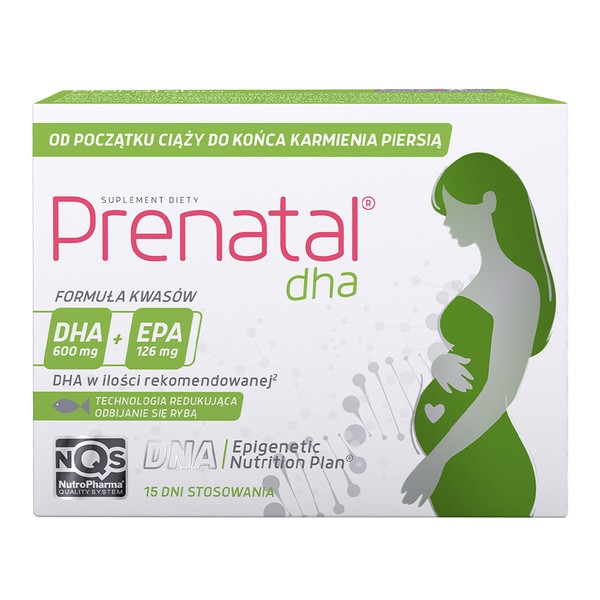 Prenatal DHA, w ciąży i podczas karmienia piersią (kwasy omega-3: DHA + EPA), kapsułki, 30 szt.