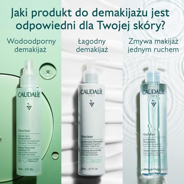 Caudalie Vinoclean, migdałowe mleczko do demakijażu, 400 ml