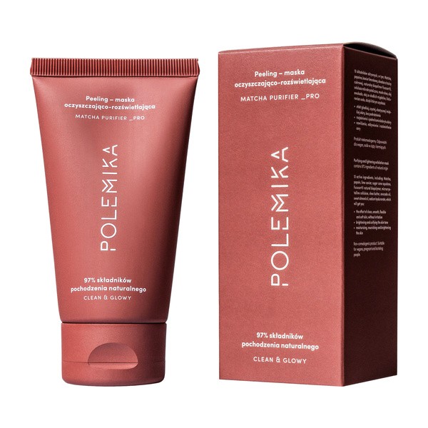Polemika Matcha Purifier Pro, Oczyszczająco–rozświetlający peeling–maska, 75 ml