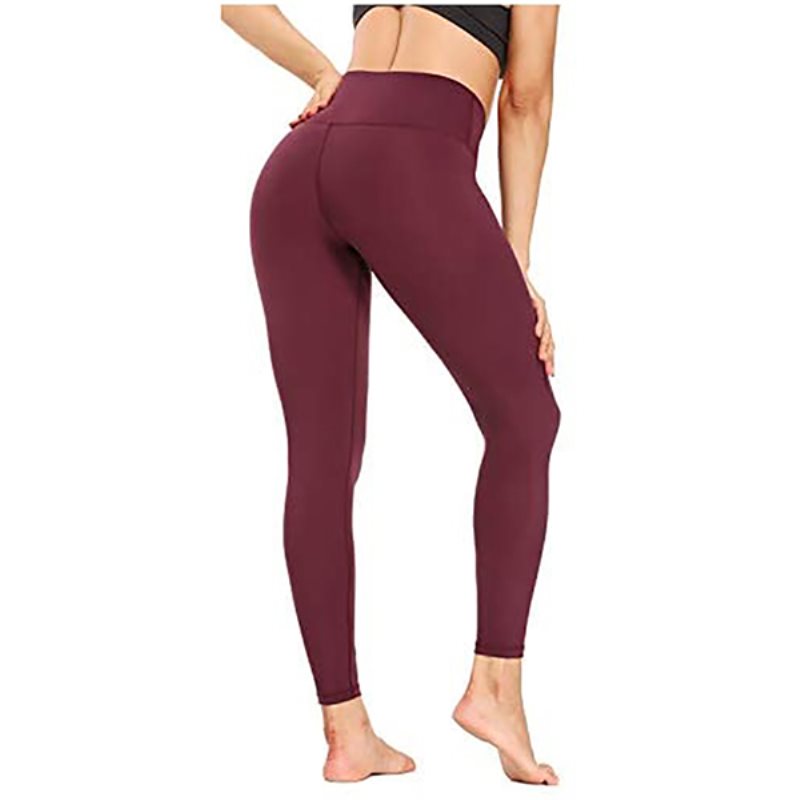 Högmidjade leggings med fickor, magkontroll, 4-vägs stretch, smörmjuka träningsbyxor: Kläder, Skor, Smycken