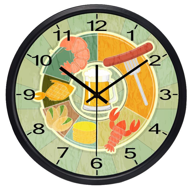 Restaurant wandklok, Carteen keukenklok, geen tikgeluid