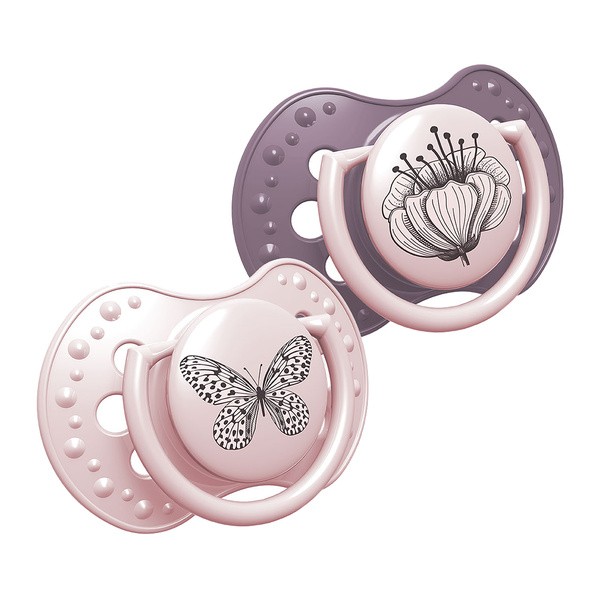 Lovi Botanic girl, smoczek uspokajający, dynamiczny, 0-3 miesięcy, 2 szt.