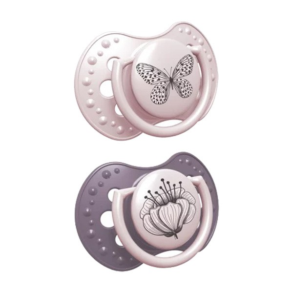 Canpol Lovi, smoczek uspokajający silikonowy, dynamiczny, Botanic Girl, 18 m+, 2 szt.