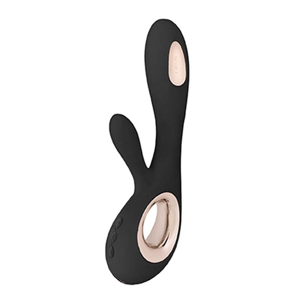 Lelo Soraya Wave Black, wibrator typu króliczek, 1 szt.