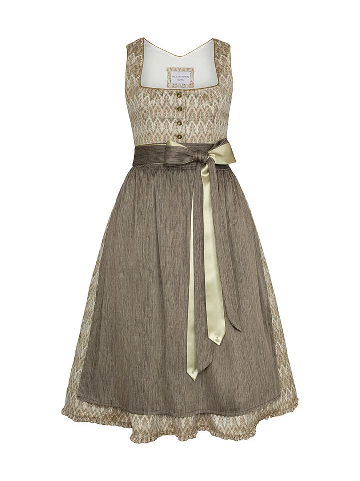 Alpenfee Dirndl ''Tinka'' in Beige/ Braun günstig kaufen