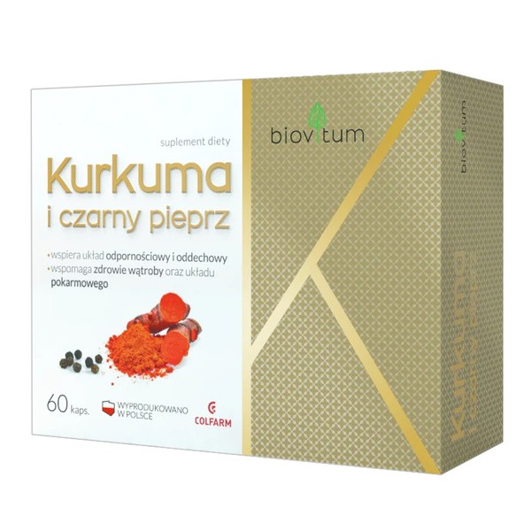 Biovitum Kurkuma i czarny pieprz, kapsułki, 60 szt.
