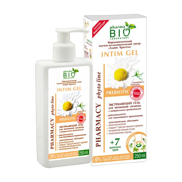 Pharma Bio Laboratory, wyjątkowo delikatny żel do higieny intymnej z naturalnym prebiotykiem, 250 ml
