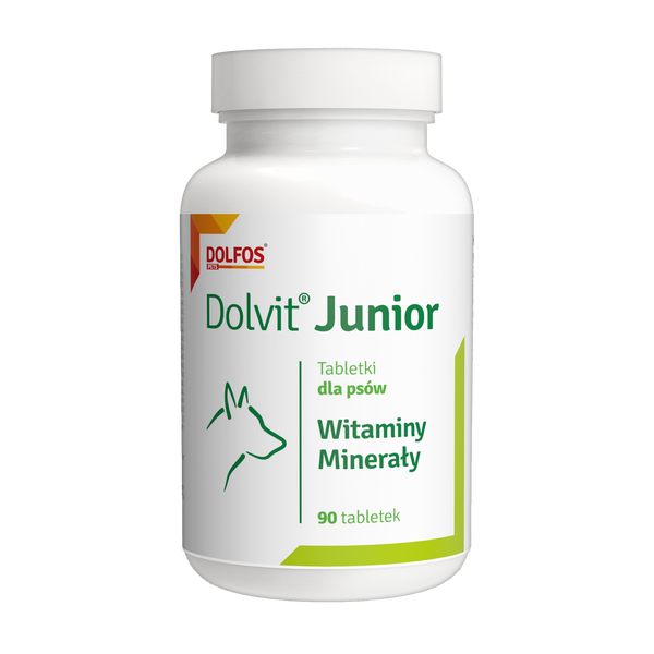 Dolvit Junior, witaminy i minerały dla szczeniąt i młodych psów, tabletki, 90 szt.