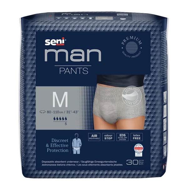 Seni Man Pants, majtki chłonne, rozmiar M, 30 szt.