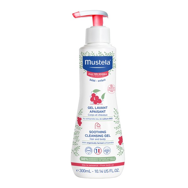 Mustela Bebe-Enfant, łagodzący żel do mycia, 300 ml