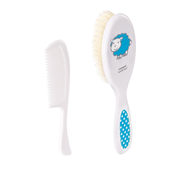 Zestaw Canpol, miękka szczotka i grzebień do włosów dla dzieci