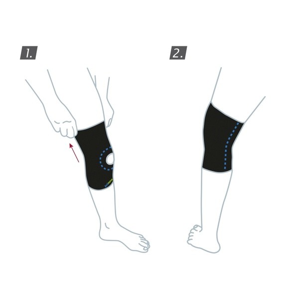 Actimove SE Knee Support, orteza stawu kolanowego z odsłoniętą rzepką, rozmiar M, 1 szt.