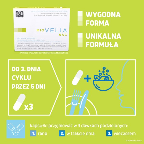 Miovelia NAC, kapsułki, 15 szt.