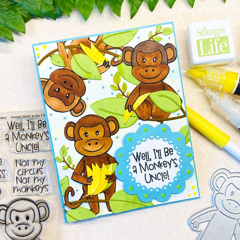 Little Peeps Monkey Clear Stamp Set