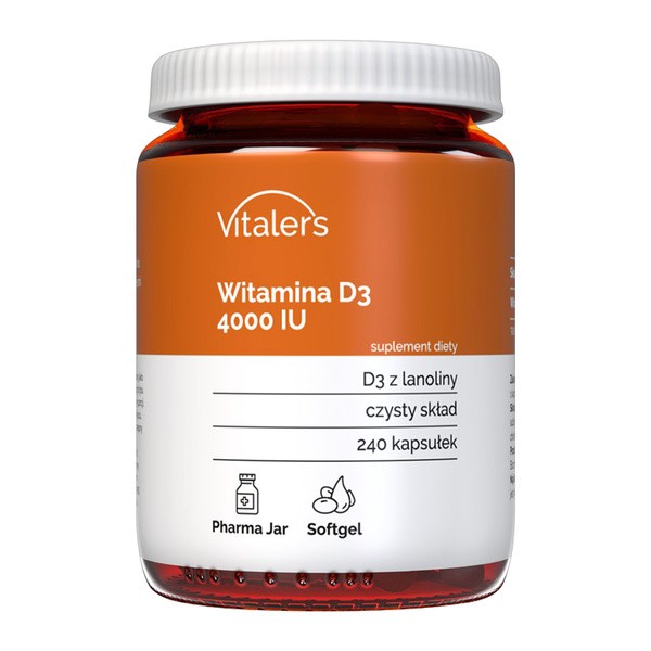 Vitalers Witamina D3 4000 IU, kapsułki, 240 szt.