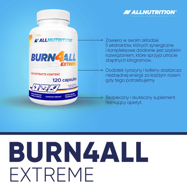 Allnutrition Burn4All Extreme, kapsułki, 120 szt.