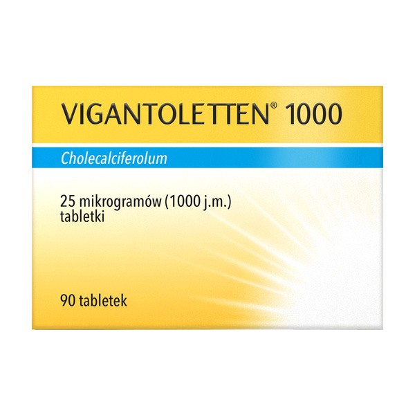 Vigantoletten 1000, 1000 j.m., tabletki, 90 szt., witamina D