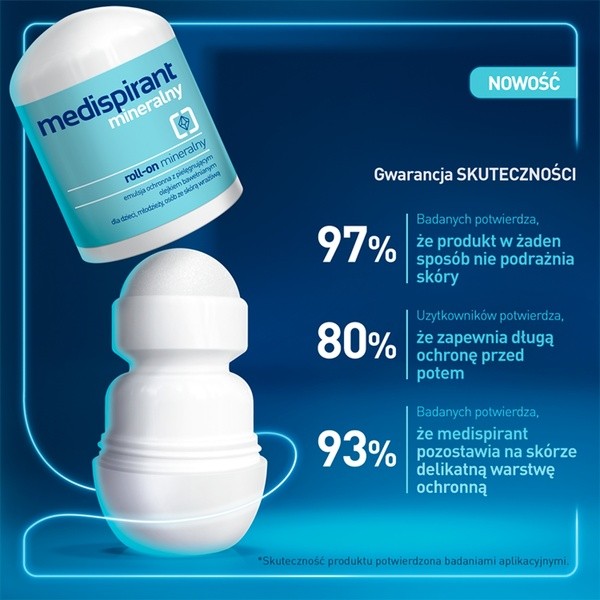 Medispirant, mineralny roll-on, emulsja ochronna, 40 ml