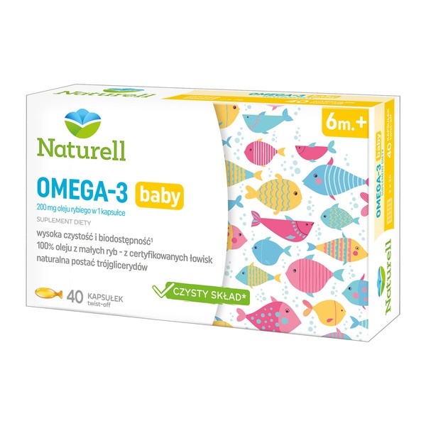 Naturell Omega 3 baby, kapsułki twist-off, 40 szt.
