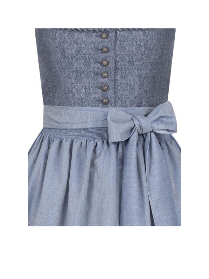 Nübler Midi Dirndl Elsa in Rauchblau günstig kaufen