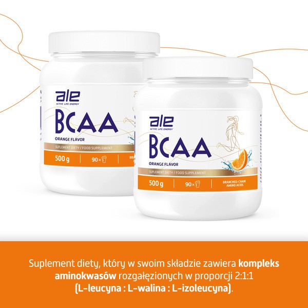 ALE BCAA Orange Flavor, proszek, 500 g