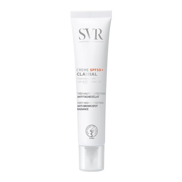 SVR Clairial Creme SPF 50+, krem o bardzo wysokiej ochronie przeciwsłonecznej zapobiegający powstawaniu przebarwień, 40 ml