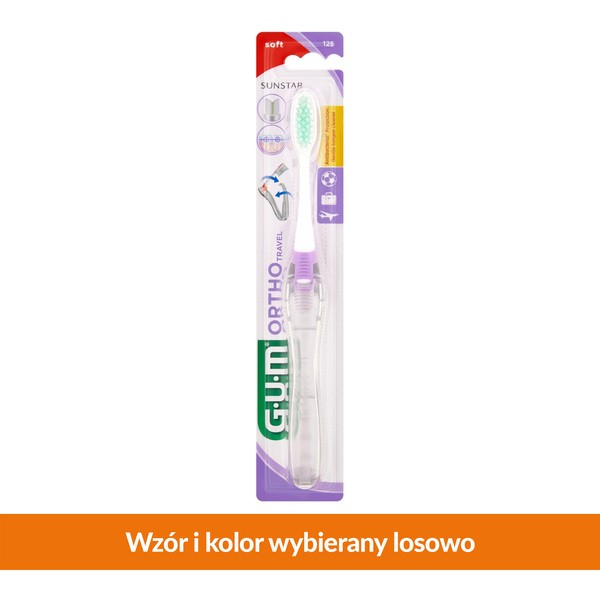 Gum OrthoTravel, ortodontyczna szczoteczka podróżna, 1 szt.
