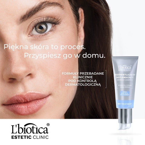 L`Biotica Estetic Clinic, rozświetlająco dotleniający krem pod oczy, 15 ml