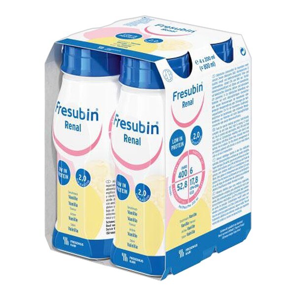 Fresubin Renal, płyn o smaku waniliowym, 4 x 200 ml