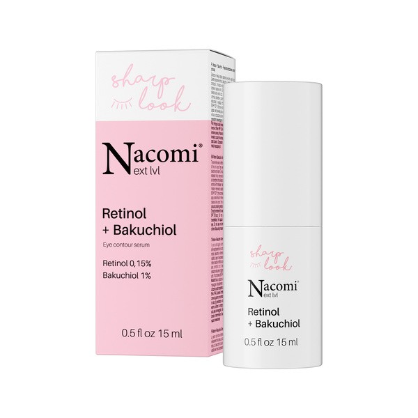 Nacomi Next LVL Retinol+Bakuchiol, przeciwzmarszczkowe serum pod oczy, 15 ml