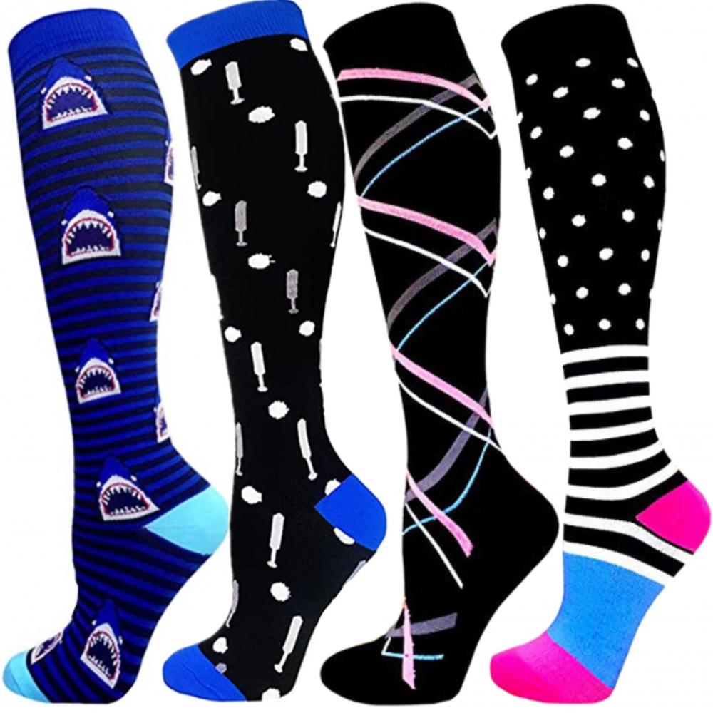 Skarpety uciskowe męskie i damskie 20-30 mmHg, rozciągające, poprawiające krążenie, do jogi, golfa i hokeja, medyczne pończochy pielęgniarskie